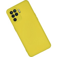 Derin Stok Reno 5 Lite Kılıf Nano Içi Kadife Silikon - Sarı