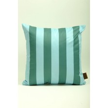 Mefaks Tekstil Modern Çizgili Babyface Kırlent Kılıfı 45X45 cm Gizli Fermuarlı Yeşil