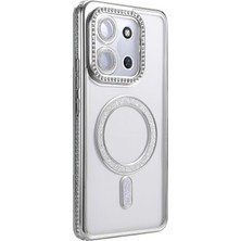 Derin Stok Redmi 15C 4g Joke Simli Magneticsafe Kılıf - Gümüş