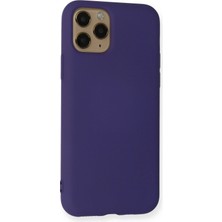 Derin Stok Iphone 11 Kılıf Nano Içi Kadife Silikon - Mor