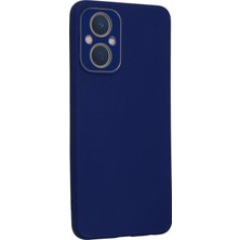 Derin Stok Reno 7 Lite Kılıf Lansman Glass Kapak - Sky Blue