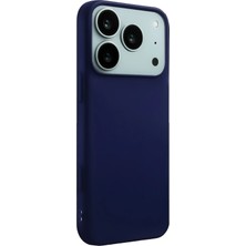 Derin Stok Iphone 17 Nano Içi Kadife Silikon - Lacivert