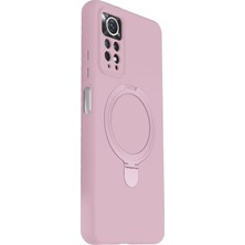 Derin Stok Redmi Note 12 4g Magsafe Standlı Kapak - Açık Pembe