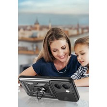 Derin Stok Poco X7 Kılıf Pars Lens Yüzüklü Silikon - Lacivert