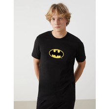Lc Waikiki Yeni Sezon Bisiklet Yaka Penye Batman Baskılı Erkek Tişört