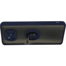 Derin Stok Pocophone X3 Kılıf Montreal Yüzüklü Silikon Kapak - Lacivert