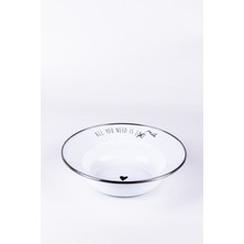 Emaye 24CM Çukur Makarna ve Salata Tabağı, Şık ve Dayanıklı Tasarım