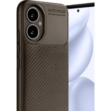 Derin Stok 400 Kılıf Auto Focus Karbon Kapak - Kahverengi