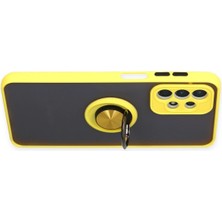 Derin Stok Galaxy A23 4g Kılıf Montreal Yüzüklü Silikon Kapak - Sarı