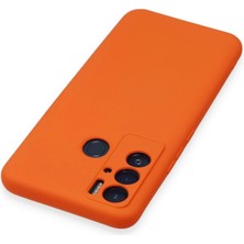 Derin Stok Tecno Pova Neo Kılıf Nano Içi Kadife Silikon - Turuncu