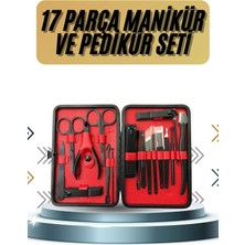 Derin Stok 17 Parça Manikür Pedikür Seti El Ayak Bakım Seti Tırnak Makası Törpü