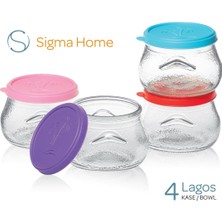 12'li Cam Yoğurt ve Saklama Kabı Seti, Çok Amaçlı 420CC