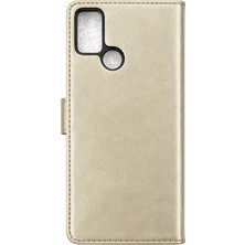 Derin Stok Tecno Pova S Kapaklı Kılıf - Gold