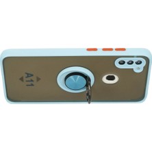 Derin Stok Galaxy A11 Kılıf Montreal Yüzüklü Silikon Kapak - Buz