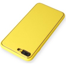 Derin Stok Iphone 7 Kılıf Coco Deri Silikon Kapak - Sarı