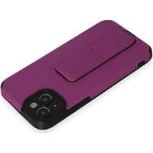 Derin Stok Iphone 14 Kılıf Mega Standlı Silikon - Mor