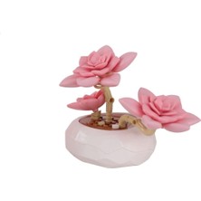 Vagon P655064 Panlos Pembe Nilüfer Sukulent Model 82 Parça Block Oyuncak