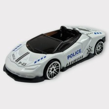 Net Damla Metal Mini Polis Arabası  8 cm - Polis - 6 (Lisinya)