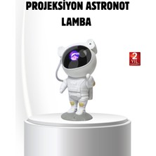 Net Damla Bluetooth Müzikli Astronot Projeksiyon Lambası Yıldız ve Ay Efektli - Lisinya