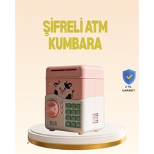 Net Damla Çocuklar Için Pembe Atm Görünümlü Elektronik Kumbara - Lisinya