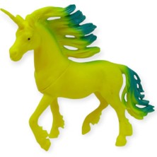Net Damla Çiftlik Hayvanları Serisi - Efsanevi Unicorn 12 cm - Sarı - Yeşil (Lisinya)
