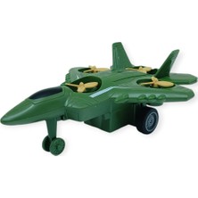 Net Damla Sürtmeli Döner 4 Pervaneli Uçak - Yeşil (Lisinya)