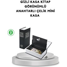 Net Damla Gizli Kitap Kasa – Metal Gövdeli, Anahtarlı - Lisinya