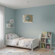 Elizim Home Lighting Makrome Ponpon Mavi Çocuk Avize