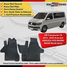 Vw Trasnporter T6 Paspas Araca Özel 2015 - 2025 Arası Için Derin Havuzlu Paspas Bosse North Serisi