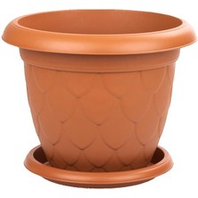 Omnipazar SO-D009 Damla Desen Tabaklı Saksı Takımı 17 Litre No:9