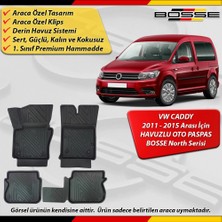 Vw Caddy Paspas Araca Özel 2011 - 2015 Arası Için Derin Havuzlu Paspas Bosse North Serisi