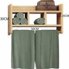 Evdekka Ahşap Dekoratif 3 Bölmeli Saksılık - 50X30 cm Dar Alan Çiçeklik Rafı - Mutfak ve Balkon Standı