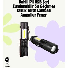 Net Damla 2000 Lümen LED El Feneri - Suya Dayanıklı, Odaklı, Klipsli - Lisinya