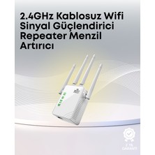 Net Damla Yüksek Hızlı Parazit Önleyici Wifi Repeater Router - Lisinya