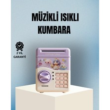 Net Damla Işıklı Sesli Şifreli Otomatik Para Çeken Kumbara Mor - Lisinya