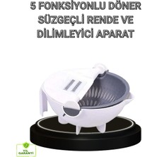 Net Damla Çok Fonksiyonlu Döner Rende Süzgeç Hazneli Ergonomik Sebze Doğrayıcı - Lisinya