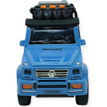 Net Damla Sesli Işıklı Metal Off- Road Araba 17 cm - D700-04 - Mavi (Lisinya)