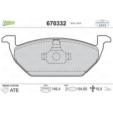 Valeo Gdb1357 Ön Balata Golf Iv Bora 97-6.05 Polo 99 > Octavıa 97 >Leon Toledo 99-06 Ibıza 02 > Audı 1J0698151A-1J0698151B-6R0698151A