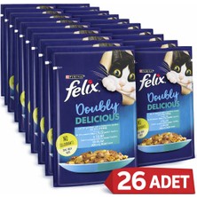 Felix Somon ve Alabalıklı Yaş Kedi Maması 85 G x 26 Adet