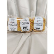 Yarnart Baby Cotton Multicolor El Örgü Ipi (3 Adet) - 5215