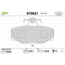 Valeo Arka Balata Volvo V70 2.0T 2.3 2.5 97-3.00 Xc70 2.4T 97-9.02 S70 98-99 740 760 780 940 S90 V90 271829-272291-271573-270923