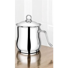 Şık 1,5 Litre Gümüş Kaplamalı Modern Süt Potu
