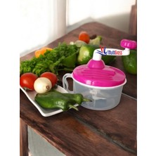 Pratik 3 Bıçaklı Çevirme Kollu Mutfak Robotu Sebze Doğrayıcı Mikser