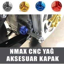 Nmax 125/155 2015-2026 Yağ Seviye Kontrol Cnc Aksesuar Kapak Mavi Renk