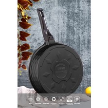 Derin Döküm Granit Tava 28 Cm, Dayanıklı ve Şık Mutfak Gereci