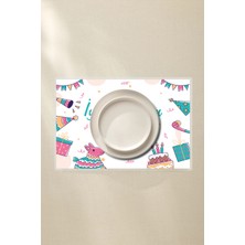 Kişiye Özel Doğum Günü Amerikan Servis 4’lü - Isim Yazılabilir 42X30 Pvc Silinebilir