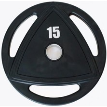 Alin Sport 15 kg Profesyonel Kauçuk Kaplı Olimpik Plaka / Ağırlık Plakası ( Flanş )