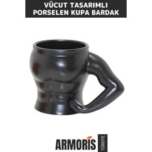Armoris Yeni Özel Yapım Dekoratif Şık Hediyelik Sevgili Arkadaş Vucüt Porselen Kupa Bardak 10*14 cm
