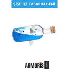 Armoris Yeni Batmayan Gemi Özel Yapım Yıl Dönümü Kız Arkadaş Doğum Günü Hediye Sevgiliye Akvaryum 17*6 cm