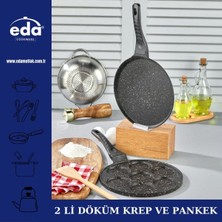 Iki Bölmeli Çelik Döküm Krep ve Pankek Tavası, Dayanıklı ve Pratik Kullanım